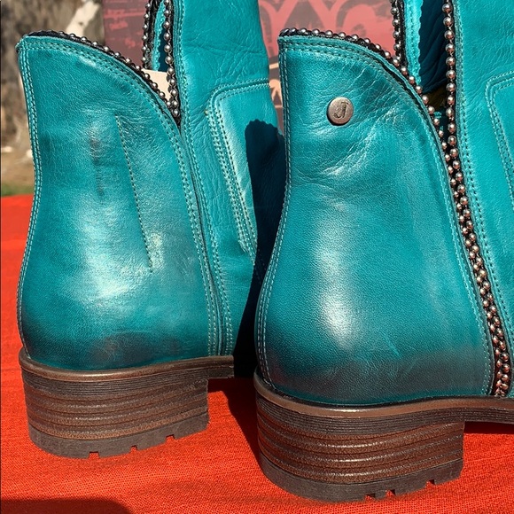 Jafa 497 Slip On Ankle Boots Teal Size 38 - Picture 7 of 10